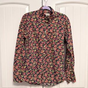 Frank & Oak Navy Floral Shirt